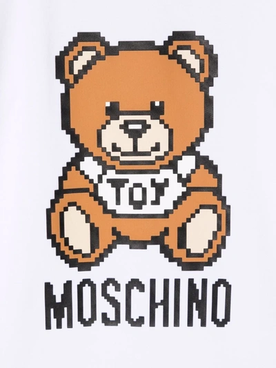 Shop Moschino Teddy Bear Logo Dress In White