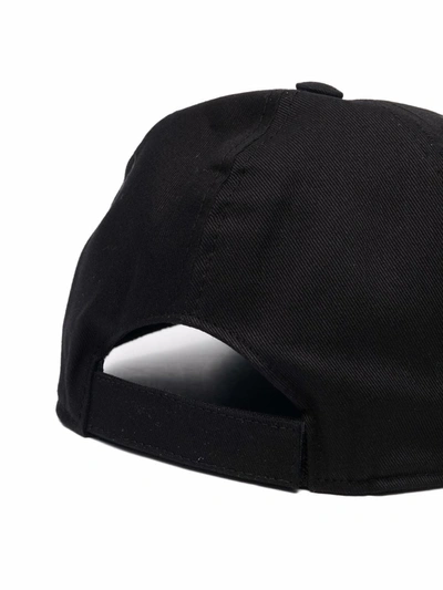 Shop Dolce & Gabbana Logo-embroidered Cotton Cap In Black