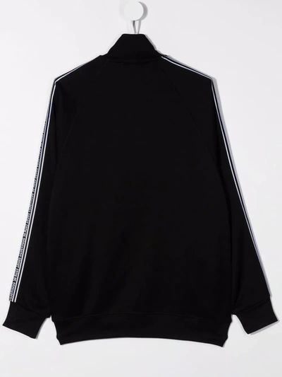 Shop Dsquared2 Teen Logo-print Jacket In Black