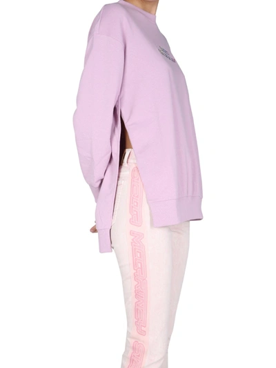 Shop Stella Mccartney Sweatshirt With 3d Logo In Lilac