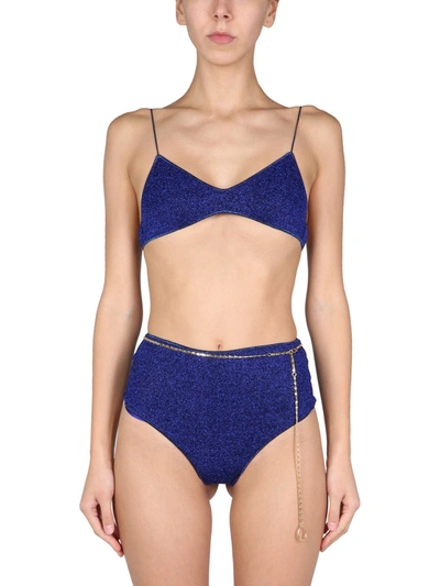 Shop Oseree "lumière" Bikini In Blue