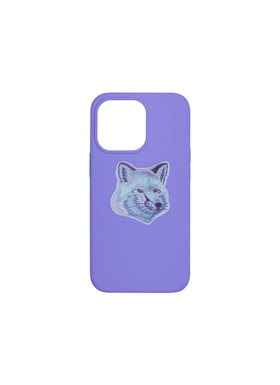 Shop Native Union X Maison Kitsuné Winter Purple Fox Badge Iphone 13 Pro Case - Provencal Blue
