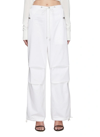 Shop Dion Lee Cotton Parachute Pants In White
