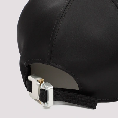 Shop Alyx 1017  9sm  Satin Logo Hat With Buckle In Black