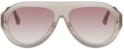 Shop Isabel Marant Pink Darly Sunglasses In 0fwm Nude