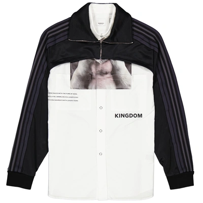 Shop Burberry Iconic Striped Printed Shirt In Optic White