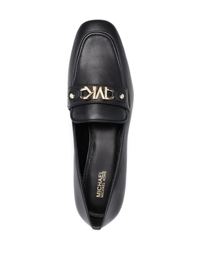 Shop Michael Michael Kors Farrah Leather Loafers In Black