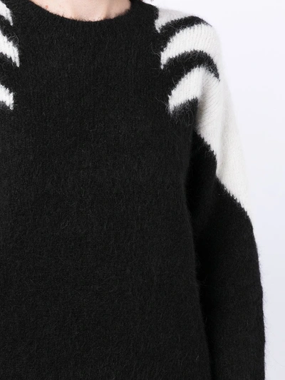 Shop Rta Oversized Crewneck Sweater In Black