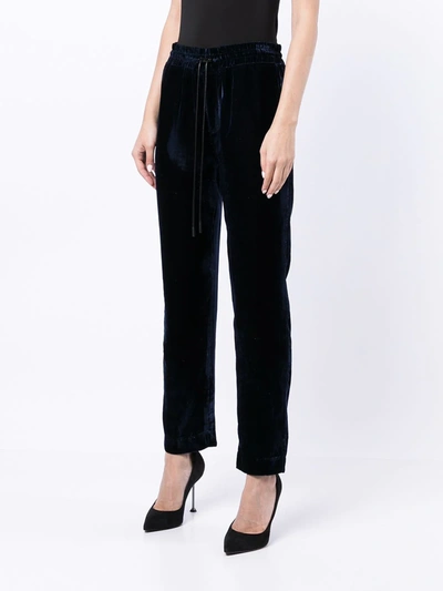 Rta Velvet-effect Pyjama Pants In Blue