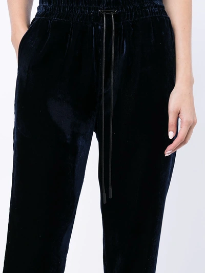 Shop Rta Velvet-effect Pyjama Pants In Blue