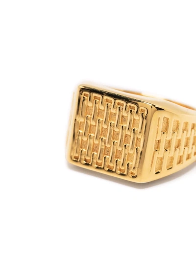 Shop Missoma Fused Woven Signet Ring In Gold