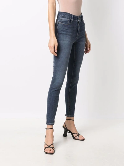 Shop Dkny Cropped Skinny-fit Jeans In Blue