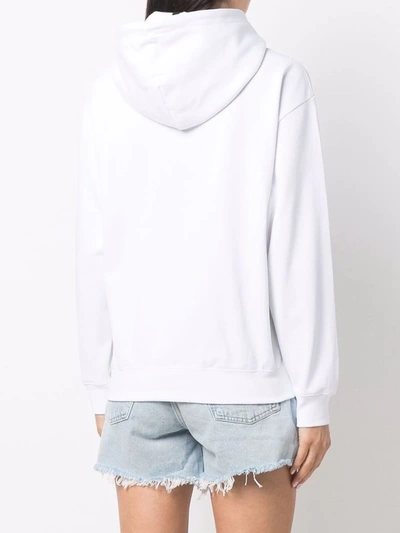 Shop Kenzo Abstract-pattern Print Hoodie In White