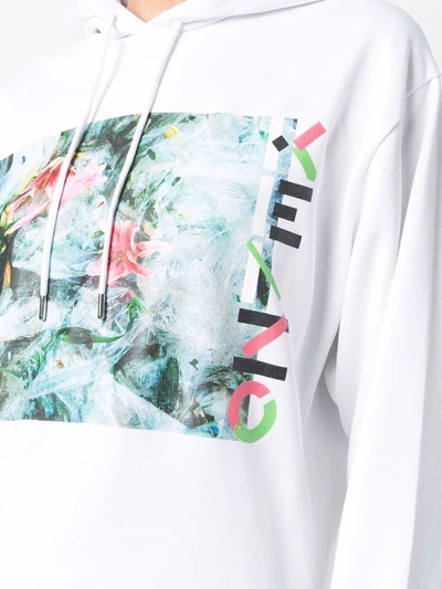 Kenzo Abstract-pattern Print Hoodie In White