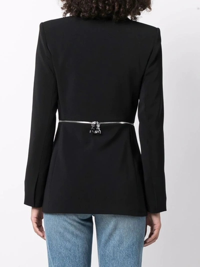 Shop Patrizia Pepe Multi-way Zip Jacket In Black