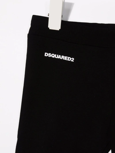 Shop Dsquared2 Teen Logo-print Cycling Shorts In Black