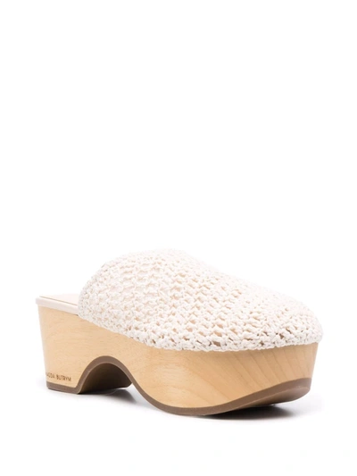 Shop Magda Butrym Crochet Clog Mules In White