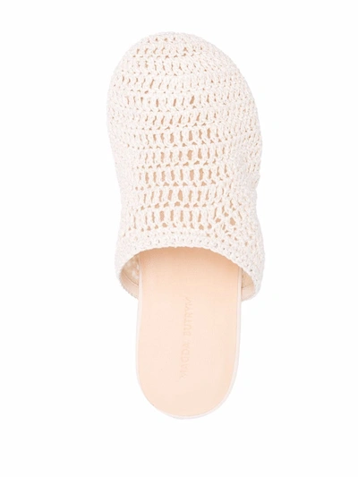 Shop Magda Butrym Crochet Clog Mules In White