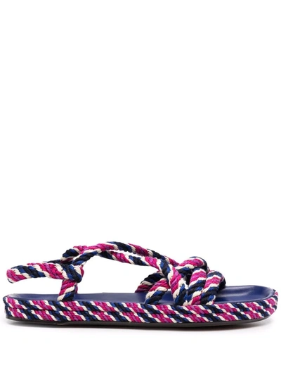 Shop Isabel Marant Rope Strap Platform Sandals In Pink