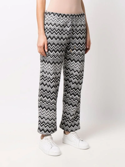 Shop Missoni Crochet-knit Wide-leg Trousers In Schwarz