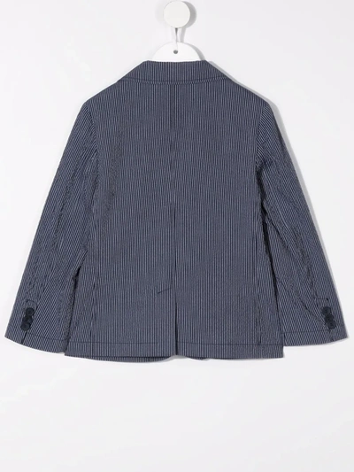 Shop Il Gufo Pin-stripe Jacket In Blue