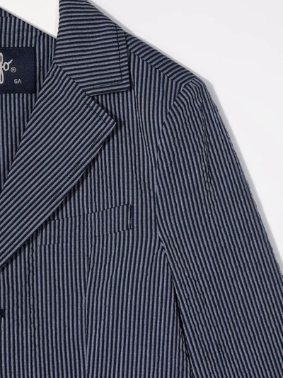 Shop Il Gufo Pin-stripe Jacket In Blue