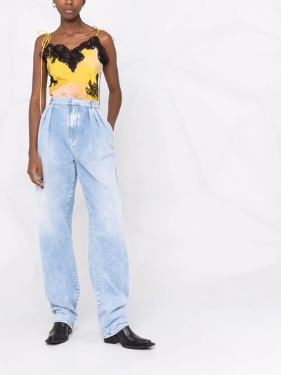 Dsquared2 High-waisted Boxy Jeans In Blue
