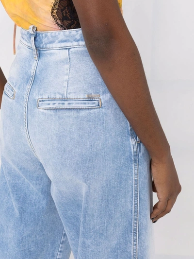 Dsquared2 High-waisted Boxy Jeans In Blue