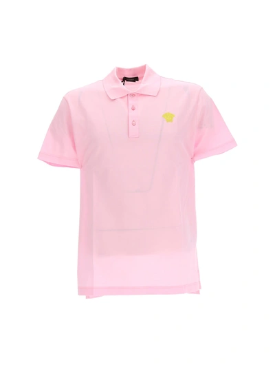 Shop Versace Polo Shirts In Pink