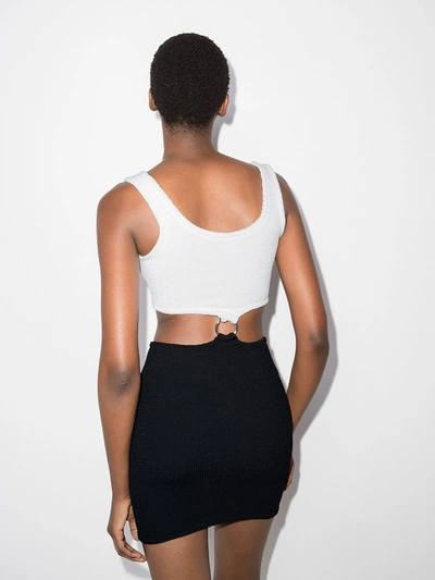 HUNZA G PRETTY WOMAN CUT-OUT MINIDRESS 