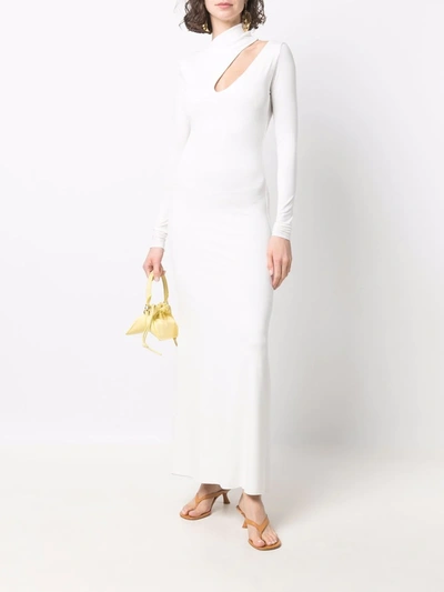 Manurí Bambina On A Saturday Night Cut-out Dress In Weiss