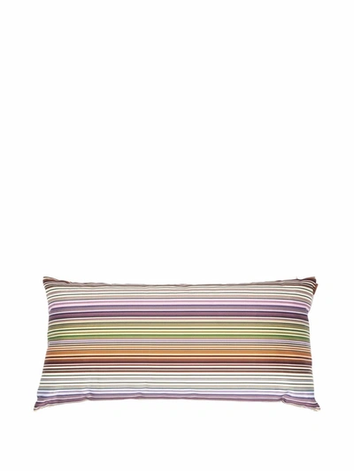 Shop Missoni Striped Rectangular Cushion In Grün