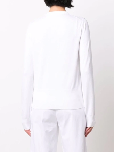 Dolce & Gabbana Floral-embroidery Openwork Cardigan In Weiss