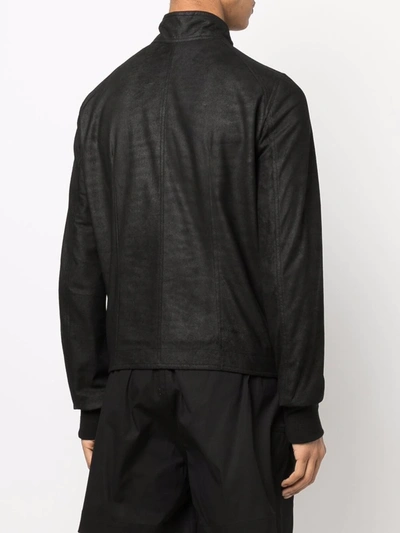Shop Rick Owens Zipped-up Bomber Jacket In Schwarz