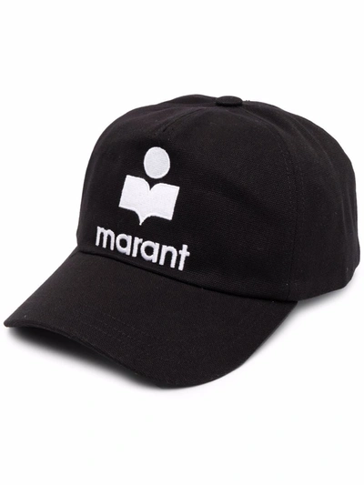 Shop Isabel Marant Tyron Logo-embroidered Baseball Cap In Black