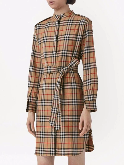 Burberry Women's Giovanna Check Belted Shirtdress