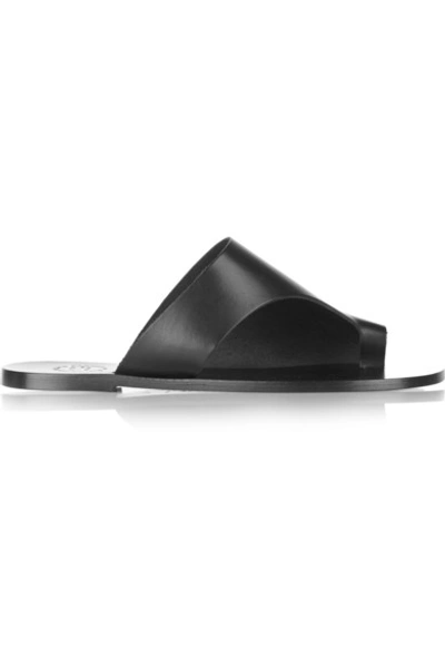 Atp Atelier Rosa Vacchetta Cut-out Sandals In Black