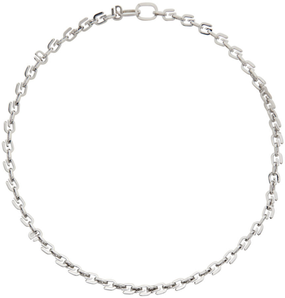 Shop Givenchy Silver G Link Necklace In 040-silvery