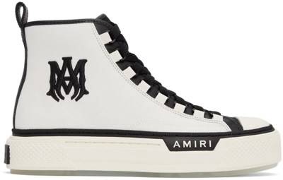 Shop Amiri White & Black M.a. Court High Sneakers In White / Black