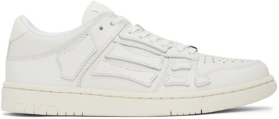 Shop Amiri White Skel Top Low Sneakers In White / White / Vint