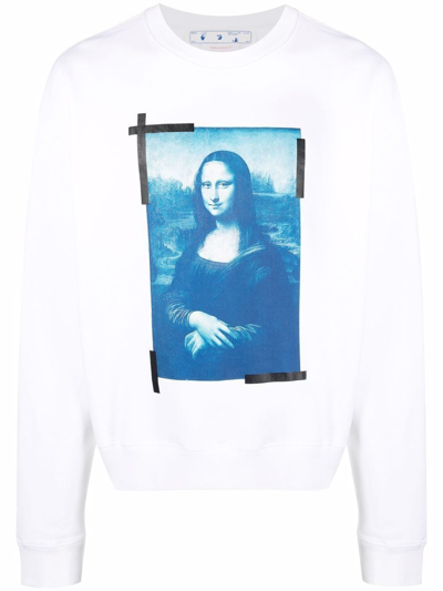 Shop Off-white Mona Lisa-print Sweatshirt In White