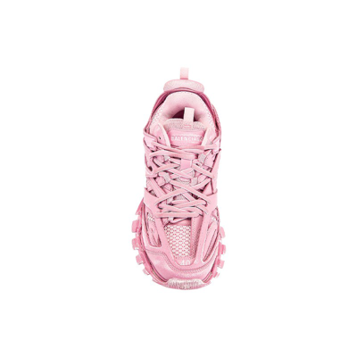 巴黎世家 BALENCIAGA 奢侈品 女士Track系列粉色混合材质经典休闲系带运动老爹鞋 542436 W3CN2 5000 37码