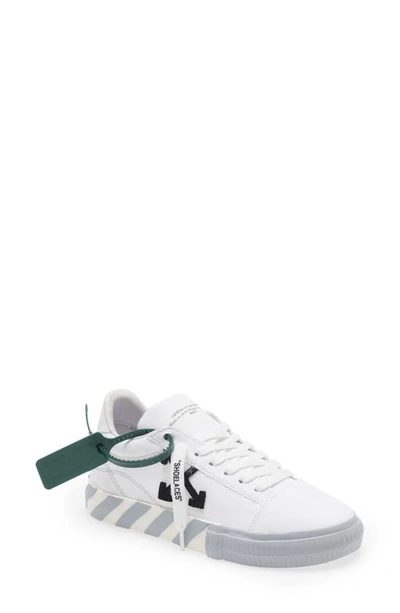 Shop Off-white Eco Canvas Vulcanized Low Top Sneaker In White/ Black