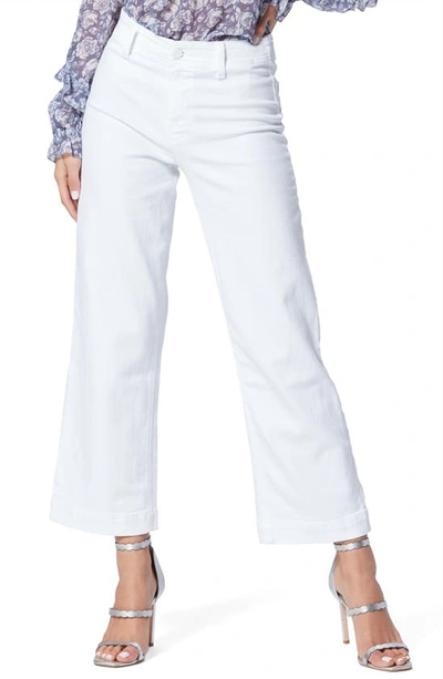 Shop Paige Nellie Clean Front Culotte Jeans In Crisp White