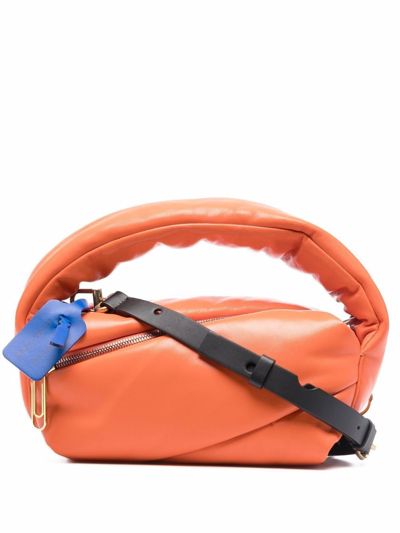 Shop Off-white Women's Orange Leather Handbag