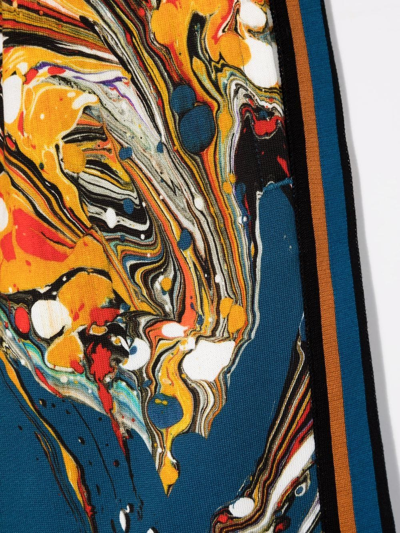 Dolce & Gabbana Paint-print Shorts In Blue