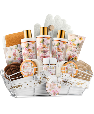 Shop Lovery Coconut Caramel Spa Gift Basket And Body Care Gift Set, Self Care Package, 13 Piece