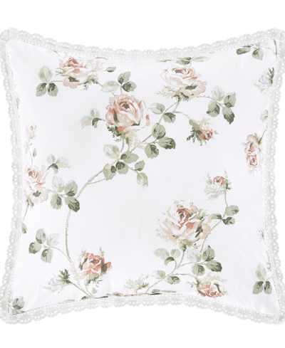Shop Royal Court Rialto Classic Floral Decorative Pillow, 16" X 16" In Sage