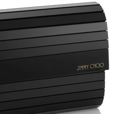 Shop Jimmy Choo Sweetie Black Acrylic Clutch Bag With Gold Chain Strap