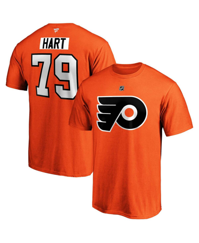 Shop Fanatics Men's  Carter Hart Orange Philadelphia Flyers Big And Tall Name And Number T-shirt